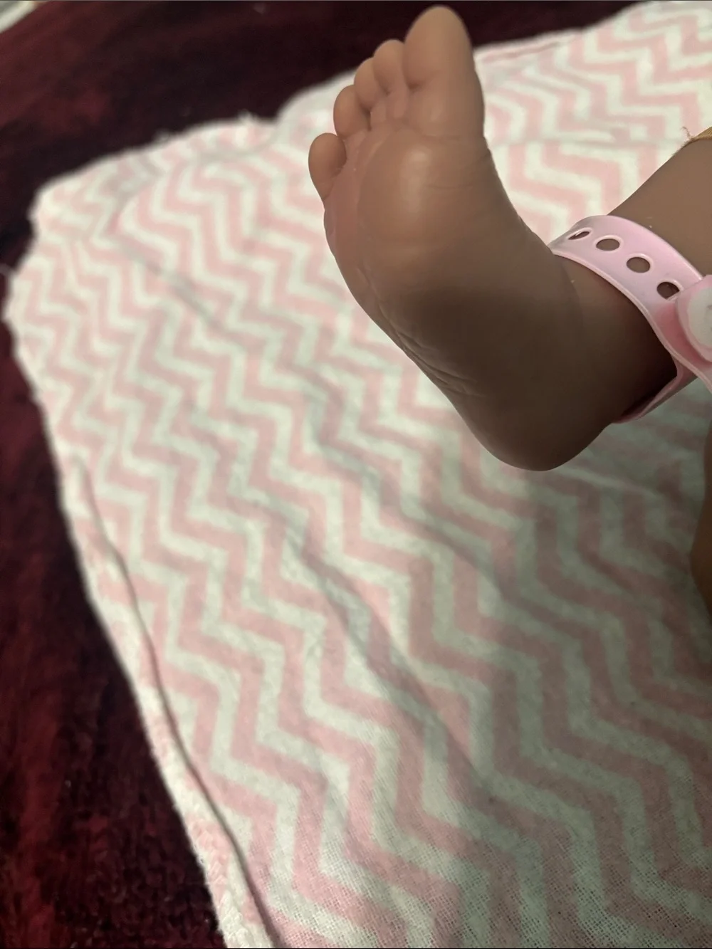 Reborn Baby Doll Nevaeh w/ Outfit, Hat & Lovey – Good Condition